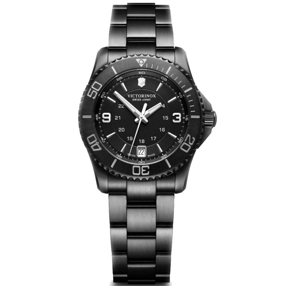 Наручний годинник жіночий Victorinox Swiss Army Maverick Small кварцевий Black (V241799)