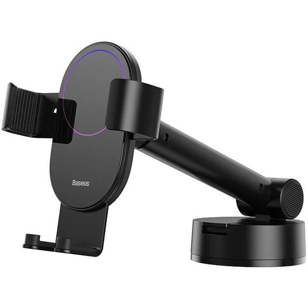 Тримач для телефону в автомобіль Baseus Simplism Gravity Car Mount Holder Black (SUYL-JY01) - фото 2