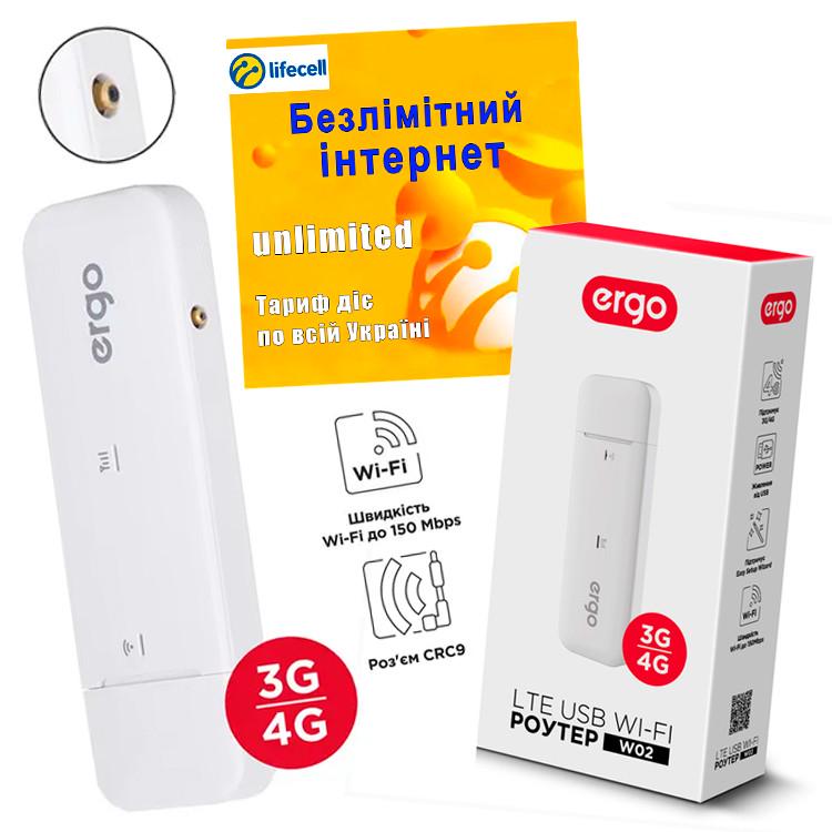 Wi-Fi модем Ergo W02-CRC9 4G та виносна антена 17 дБ (21811374) - фото 2 Wi-Fi модем Ergo W02-CRC9 4G та виносна антена 17 дБ (21811374) - фото 2