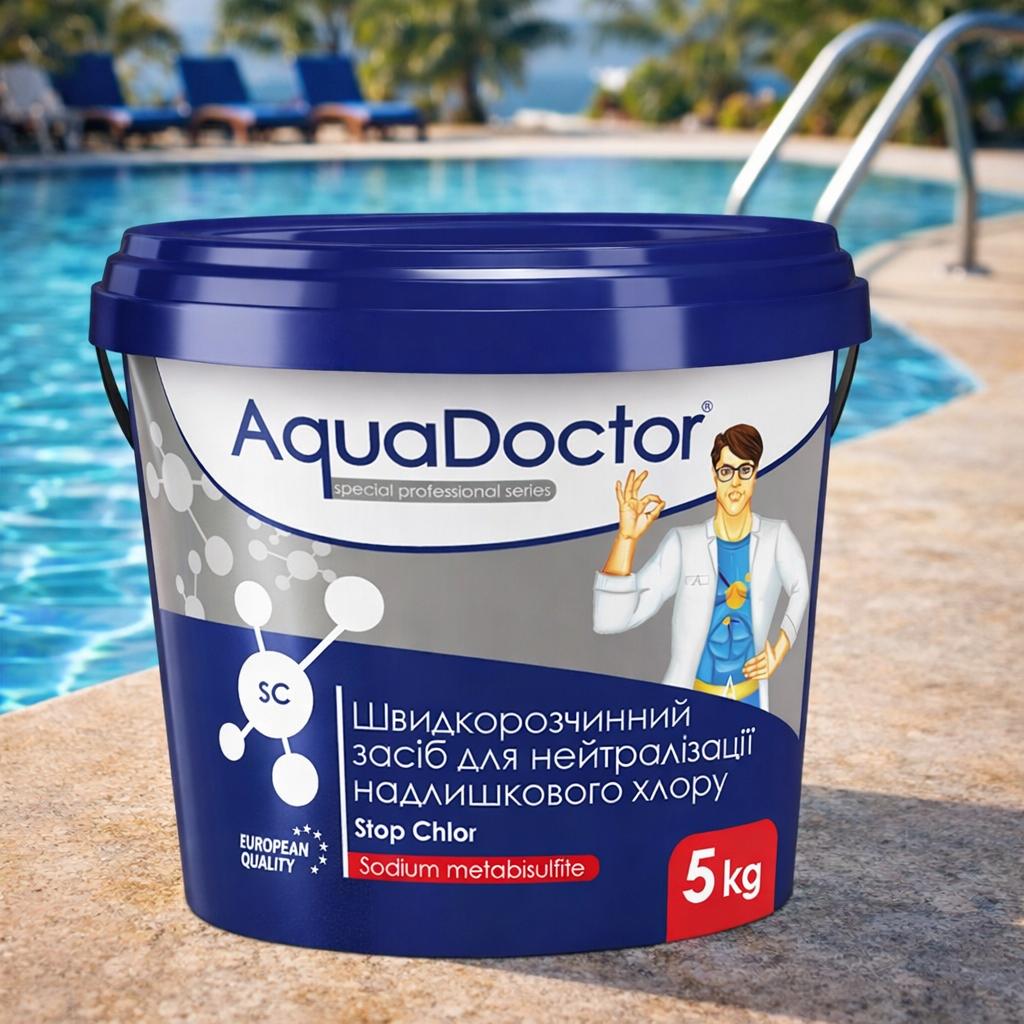 Средство для нейтрализации избыточного хлора в бассейне AquaDoctor SC Stop Chlor 5 кг (19839)