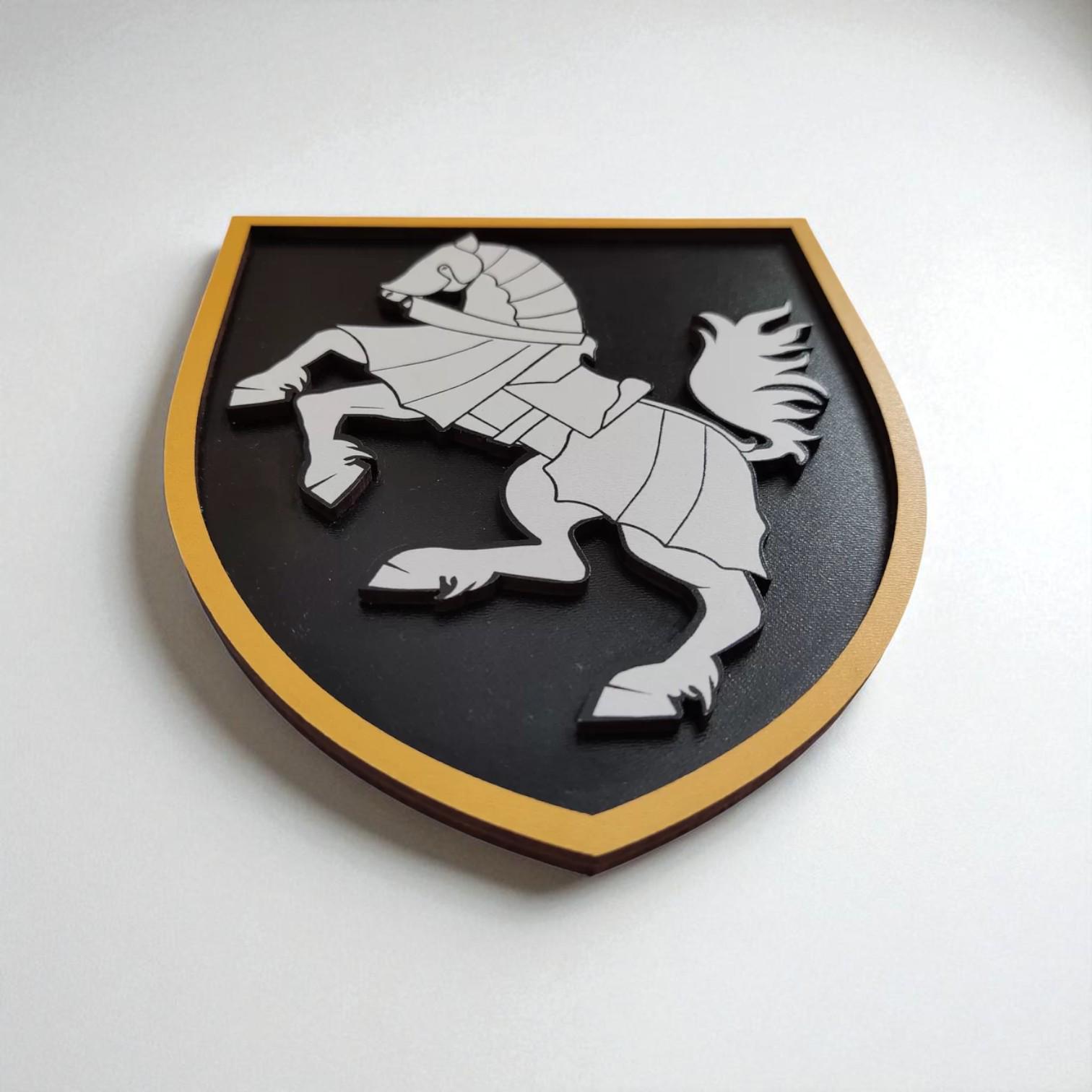 Герб настінний 1-ша окрема танкова бригада 292х334 мм (29402812) - фото 2 Герб настінний 1-ша окрема танкова бригада 292х334 мм (29402812) - фото 2