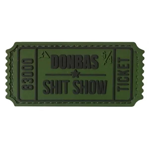 Патч ПВХ Ticket Donbas Зелено-черный (PATCH-045)