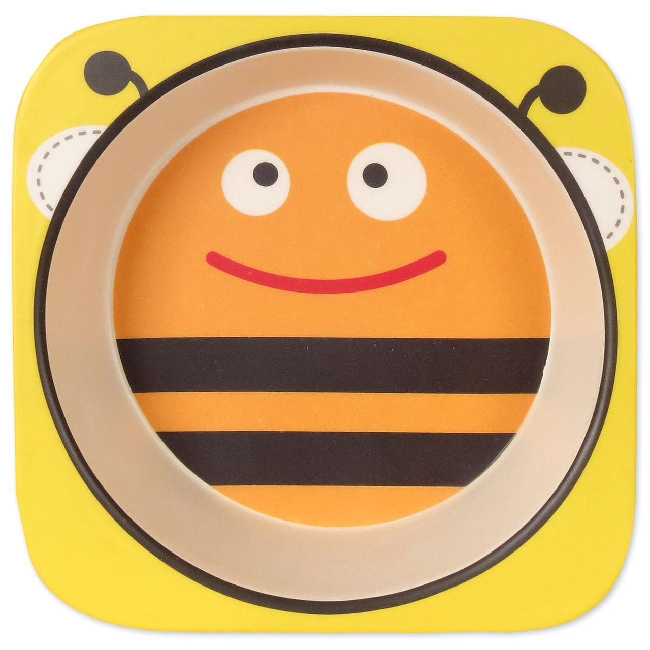 Набор детской бамбуковой посуды Stenson MH-2770-3 пчелка, 5 пр. - фото 6