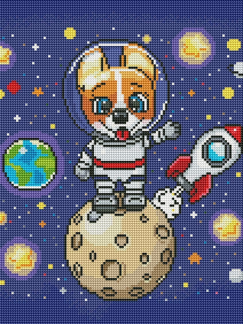 Алмазна мозаїка Brushme Корги в космосі 30x40 см (DRBS0099) Алмазна мозаїка Brushme Корги в космосі 30x40 см (DRBS0099)
