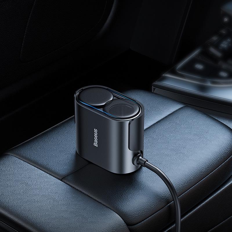Зарядний пристрій автомобільний для BASEUS High Efficiency Pro 1-for-2 Car Cigarette Lighter 30W Cosmic Black (C00455300121-00) - фото 9 Зарядний пристрій автомобільний для BASEUS High Efficiency Pro 1-for-2 Car Cigarette Lighter 30W Cosmic Black (C00455300121-00) - фото 9