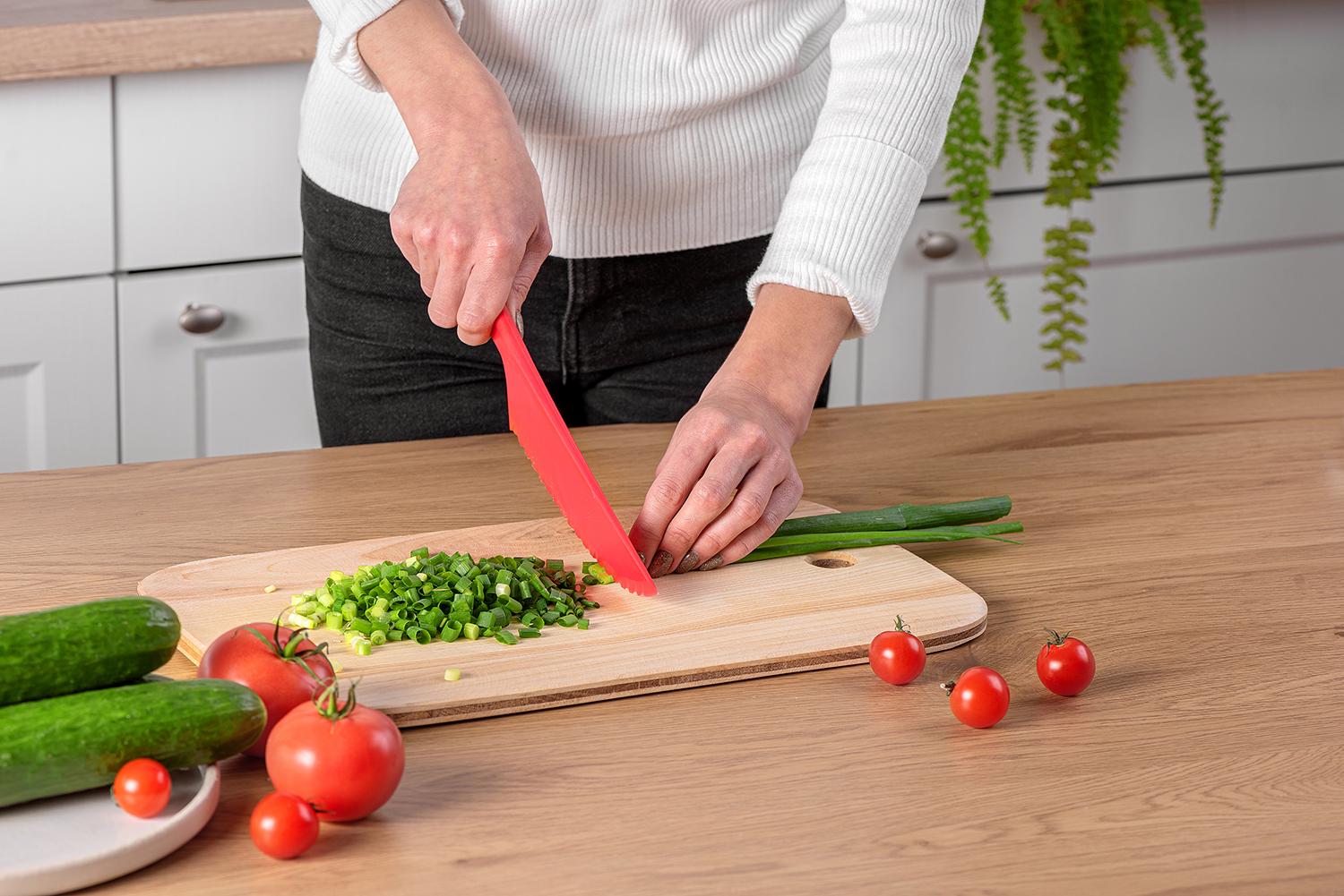 Кухонний ніж пластиковий Kitchette для силіконового килимка 30,5 см Рожевий (1806200137) - фото 7 Кухонний ніж пластиковий Kitchette для силіконового килимка 30,5 см Рожевий (1806200137) - фото 7