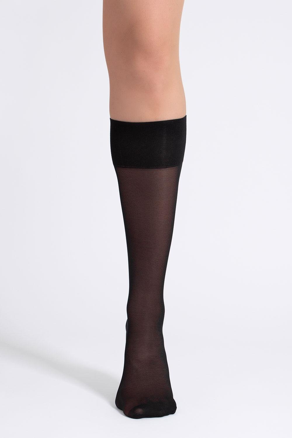 Гольфи жіночі з ущільненим миском Giulia SOFT MATT KNEE-HIGHS 40 GAMB One size Black-nero (4823116935716) - фото 3 Гольфи жіночі з ущільненим миском Giulia SOFT MATT KNEE-HIGHS 40 GAMB One size Black-nero (4823116935716) - фото 3