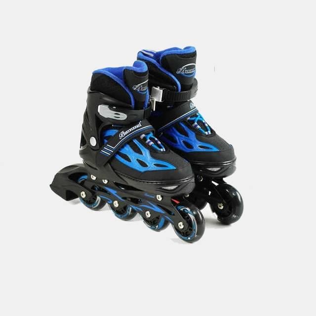 Ковзани роликові із захистом Best Roller PU колеса зі світлом р. 35-38 Blue (141133)