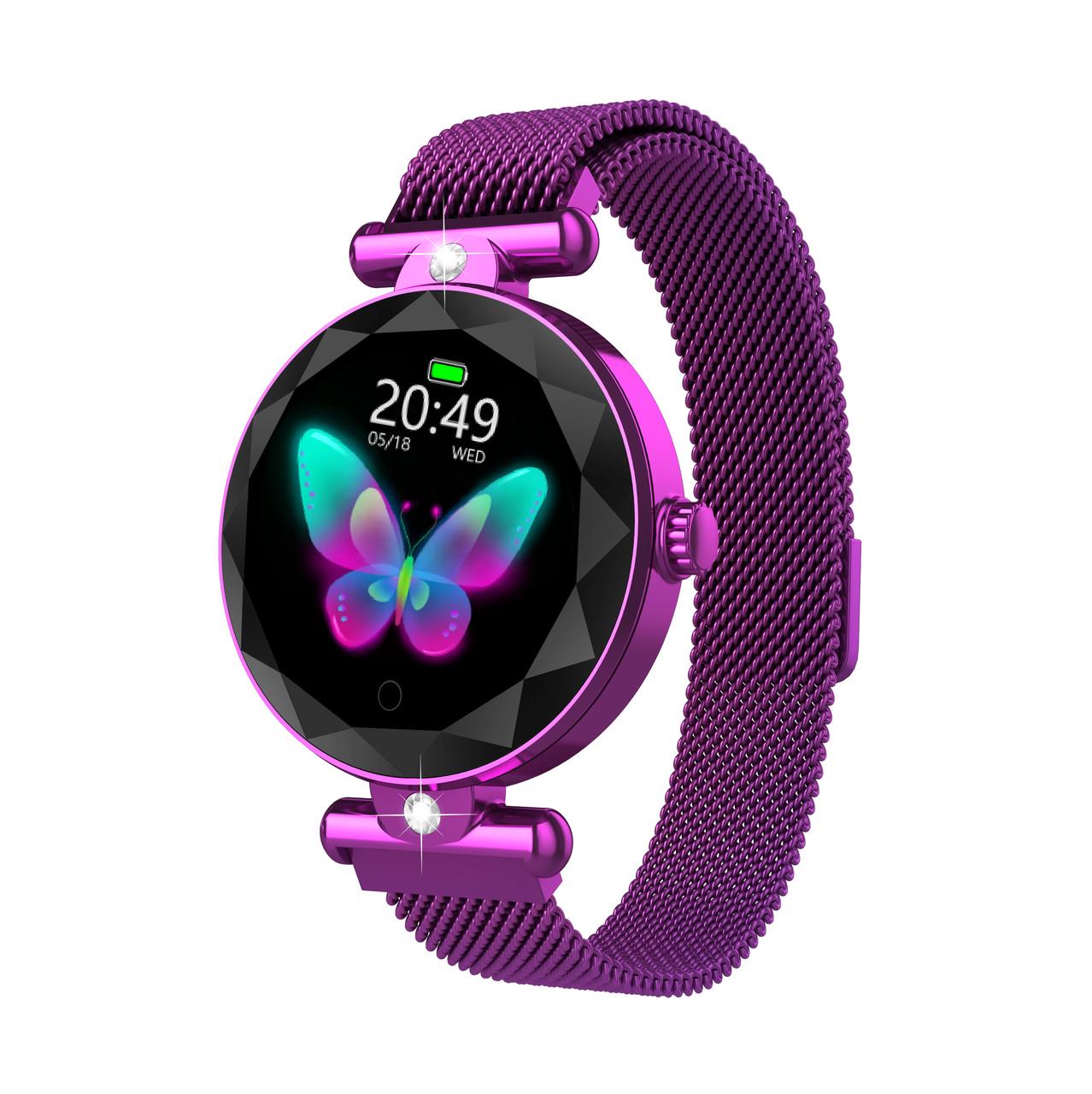 Жіночий смарт-браслет SUNROZ S216 1,08" IP67 Фіолетовий (SUN5465)