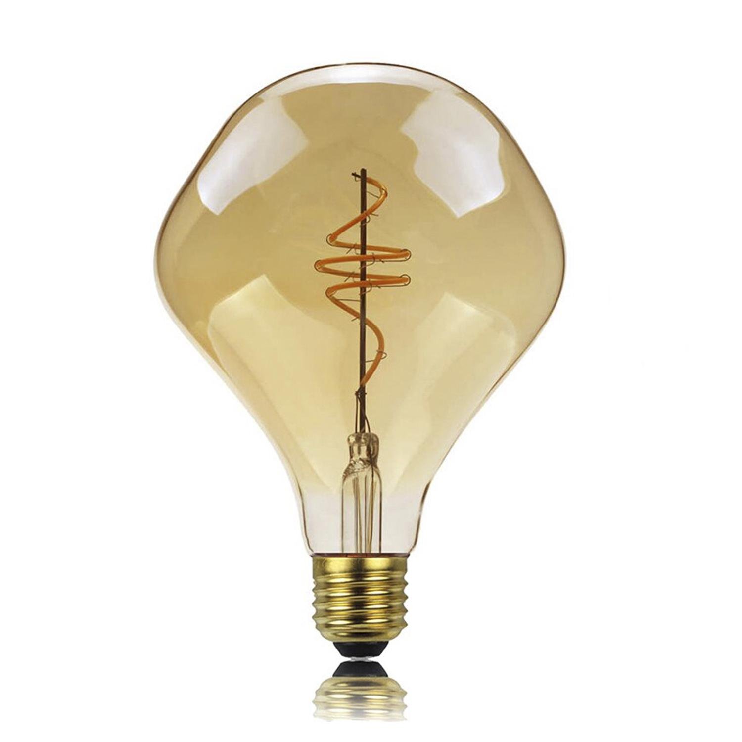 Лампа Edisons Premium LED G125 Spiral Gold Е27 5W 2200K диммируемая (7989)