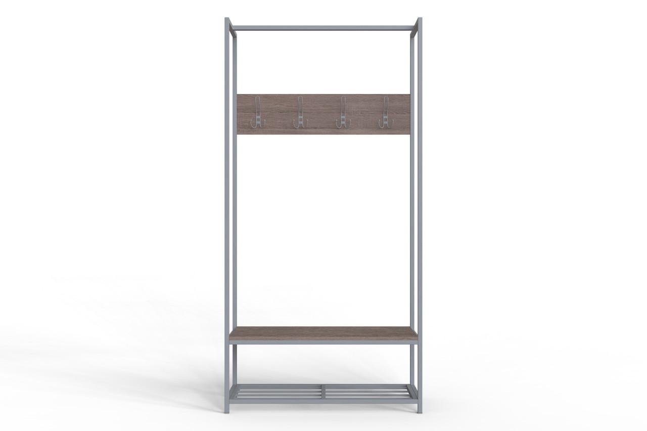 Вешалка напольная модульная Ferrum-decor Трелис 13 ДСП 16 мм 180x90x38 см Серый/Дуб Сонома Трюфель (FRD-104341)