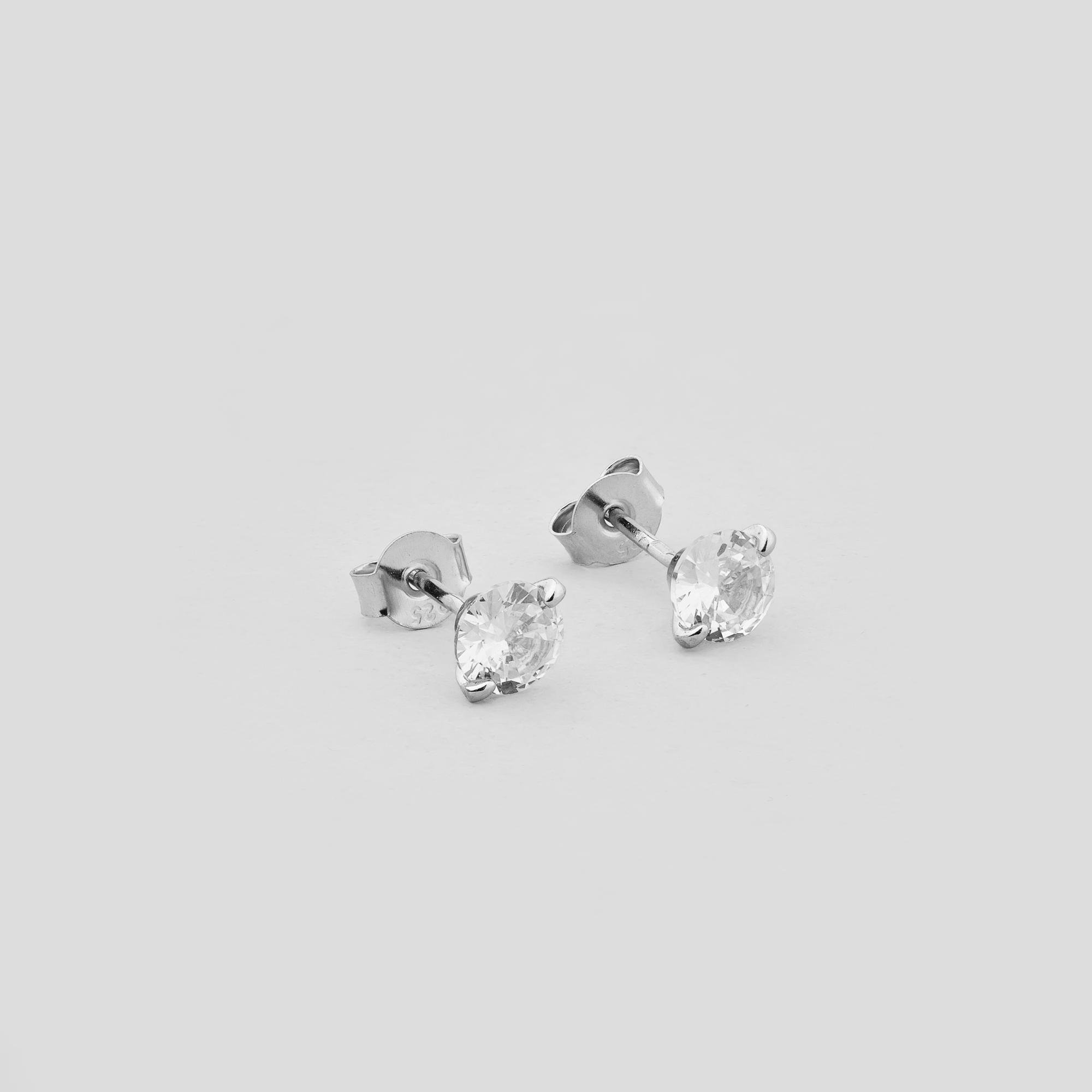 Серебряные серьги Minimal Величественный блеск (18354)