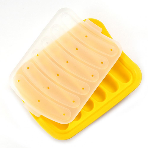 Силіконова форма для сосисок ковбасок Sausage Silicone Mold 6 осередків Жовтий (id_5151) - фото 5 Силіконова форма для сосисок ковбасок Sausage Silicone Mold 6 осередків Жовтий (id_5151) - фото 5