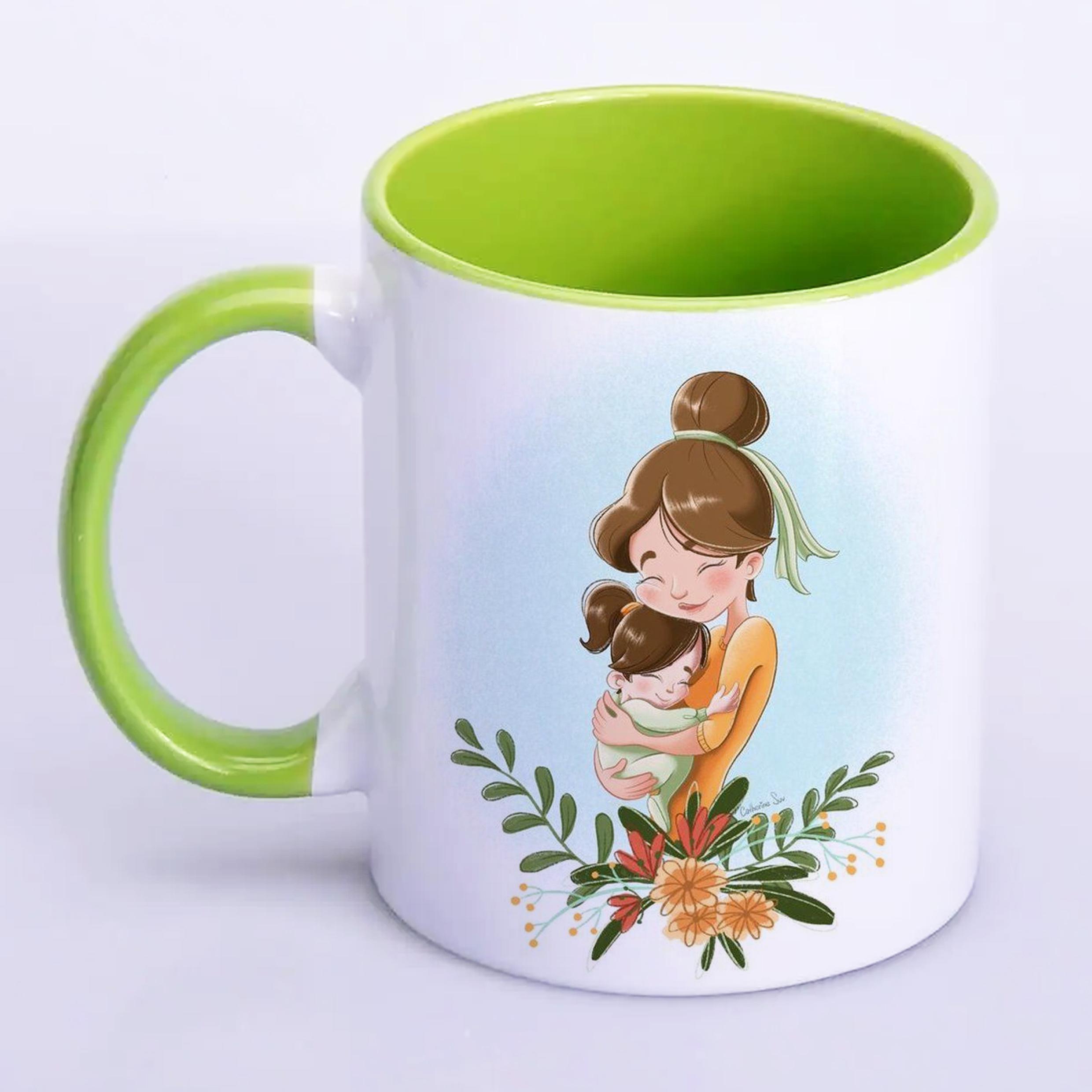 Чашка с принтом "З Днем Матері" 330 мл Салатовий (19210)