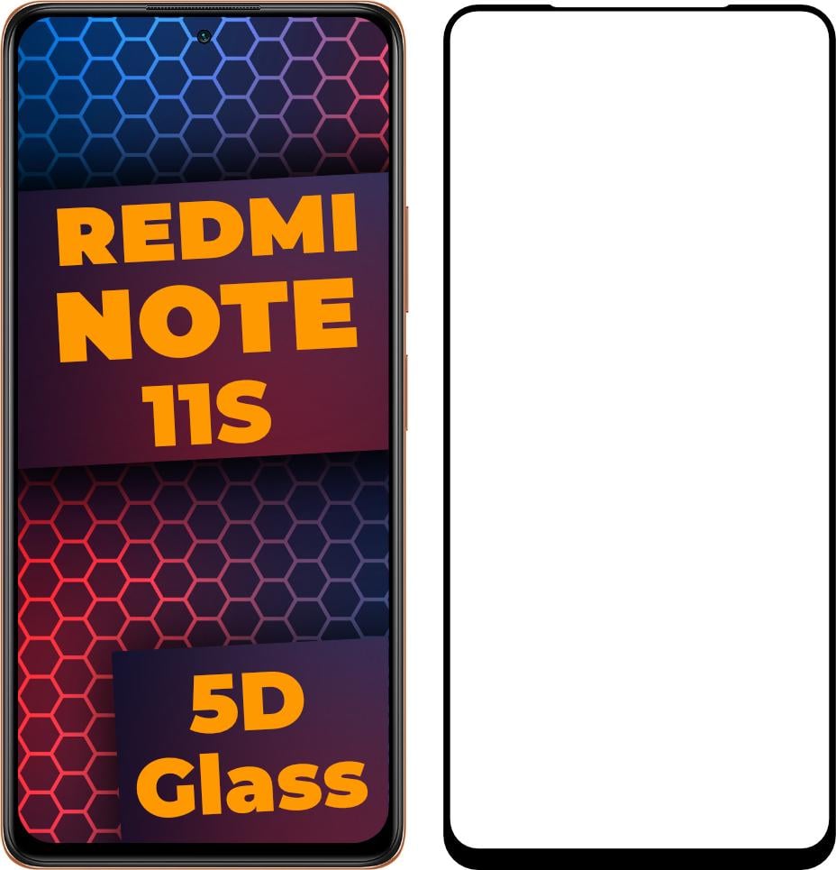 Скло 5D Xiaomi Redmi Note 11S захисне Full Glue Black (28156) Скло 5D Xiaomi Redmi Note 11S захисне Full Glue Black (28156)