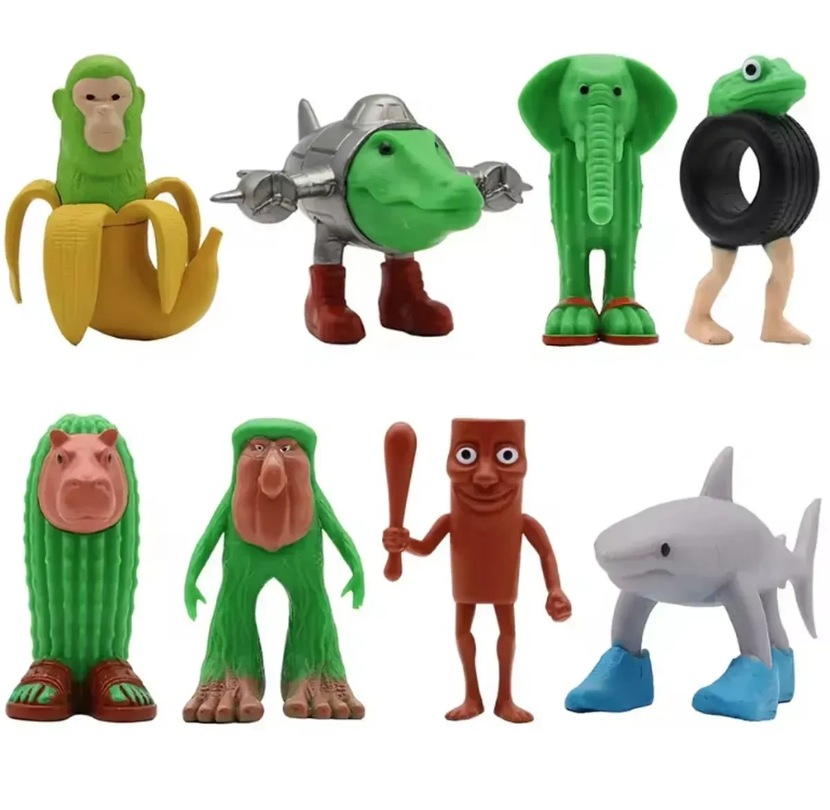 Набор фигурок итальянские мемы Brainrot Тралалеро Тралала tung sahur Bombardiro Crocodilo Tralalero 8 шт. (28459113)