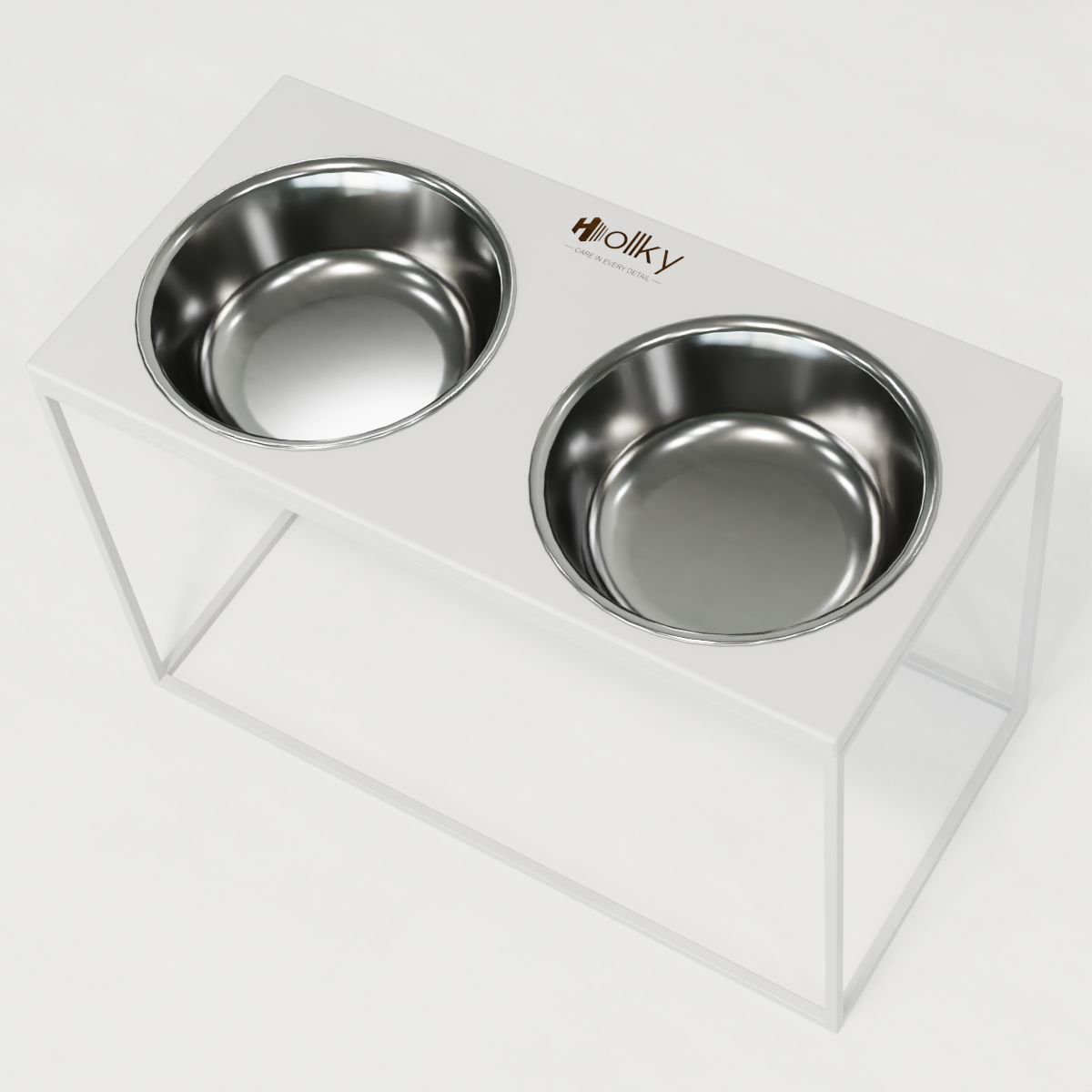 Миски на подставке для очень больших собак Hollky Base XXL40 2х2,8 л (BXXL40-643240-WHWH) - фото 4 Миски на подставке для очень больших собак Hollky Base XXL40 2х2,8 л (BXXL40-643240-WHWH) - фото 4