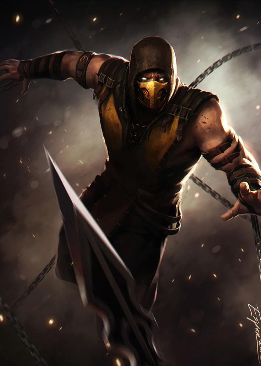 Картина постер Gee! Mortal Kombat Мортал Комбат Скорпион 40х60 см MK.09.117