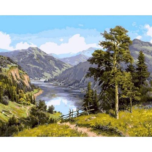 Картина по номерам Babylon Горная река 40x50 см (NB958)