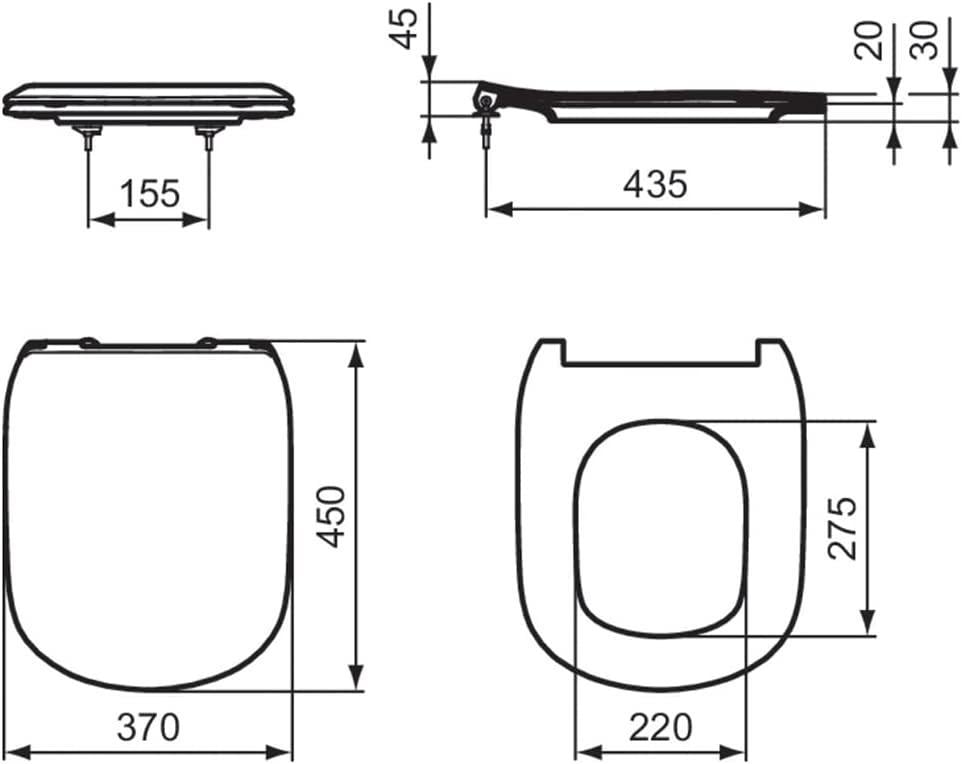 Сидение для унитаза с крышкой Ideal Standard Tesi T352701 Белый - фото 4