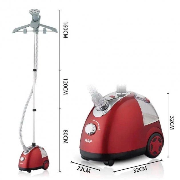 Отпариватель вертикальный RAF R 3037 с вешалкой стационарный 1800 Вт - фото 7