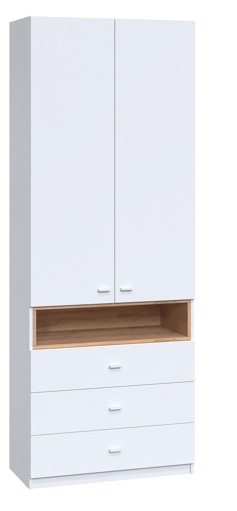 Шафа в передпокій Мастер Форм Тетріс 798х376х2000 мм Німфея альба/Дуб крафт золотий (31217)