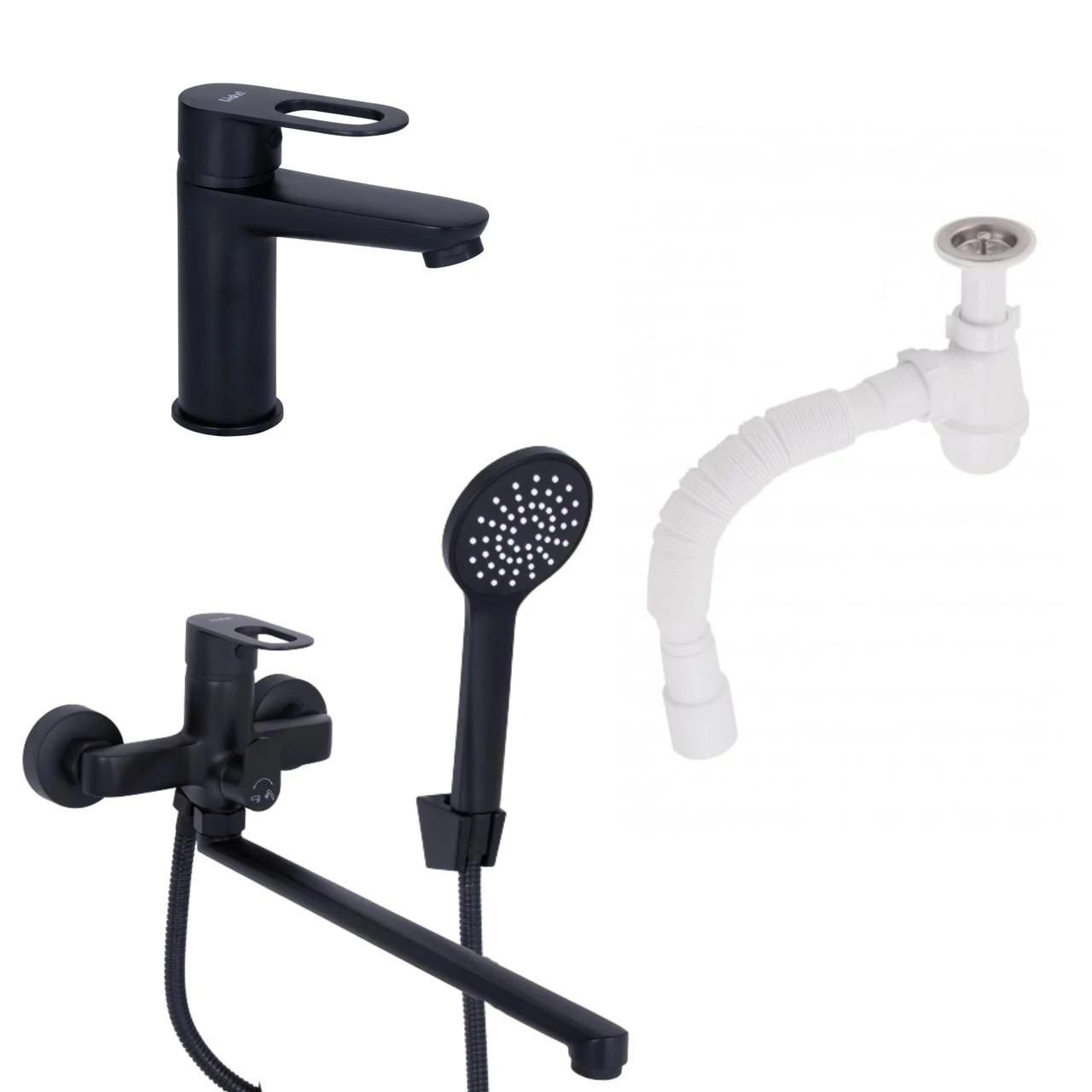 Комплект для ванной Latwa смеситель для раковины LDLAT001BLA45418/смеситель для ванной LDLAT005BLA45420 (2732970682)