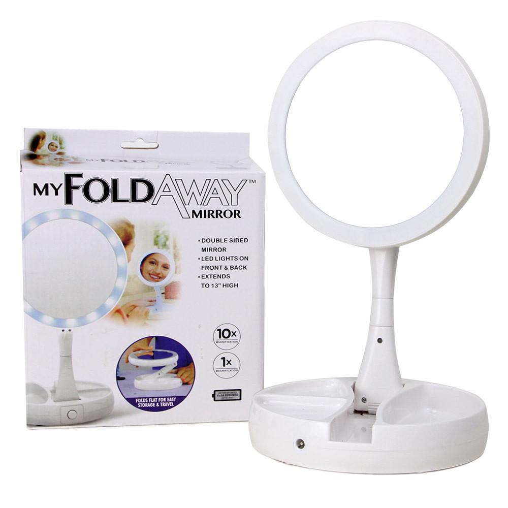 Зеркало косметическое My Fold Jin с LED подсветкой Белый (1129790509)