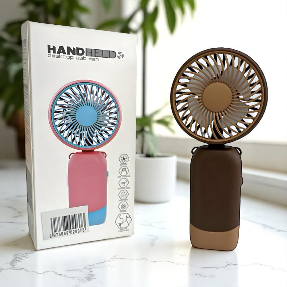 Вентилятор портативный Капибара на аккумуляторе и USB Темно-коричневый (51-тем-кор-39549)