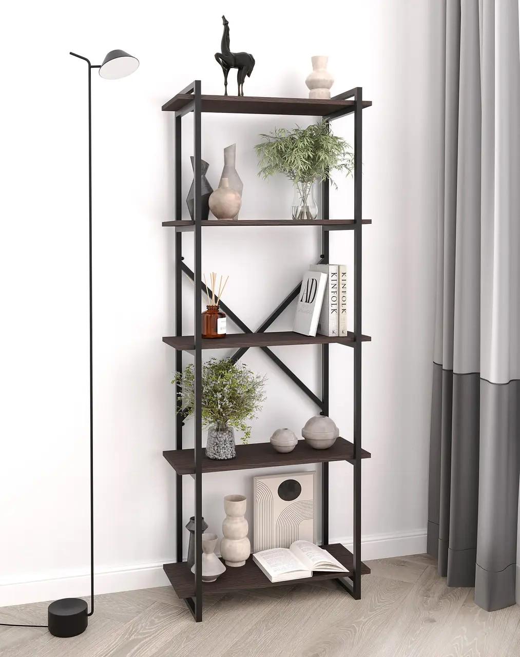 Стеллаж в стиле Loft 700х1800х300 мм Венге Темный (FH-Ant-1) Стеллаж в стиле Loft 700х1800х300 мм Венге Темный (FH-Ant-1)