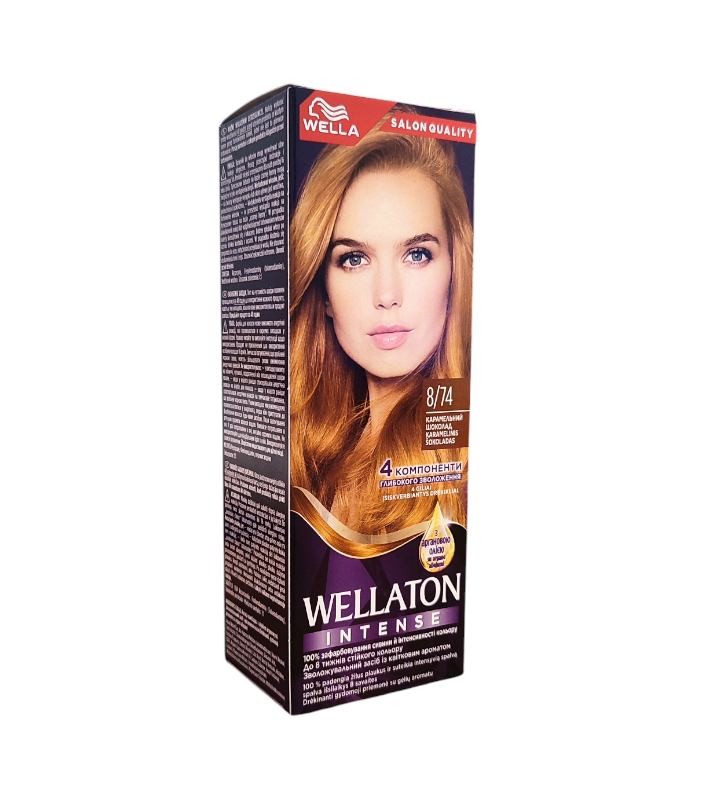 Крем-краска для волос Wellaton Intense 8/74 Карамельный шоколад 110 мл