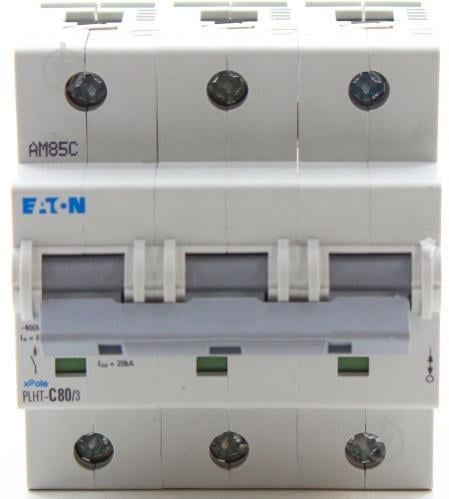 Автоматический выключатель Eaton PLHT 3Р/80 А тип C 25 кА