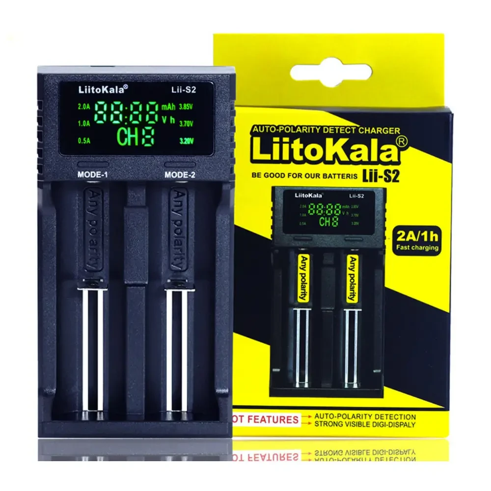 Зарядное устройство для аккумуляторов LiitoKala Lii-S2 АА/ААА/18650 21700 (8902)