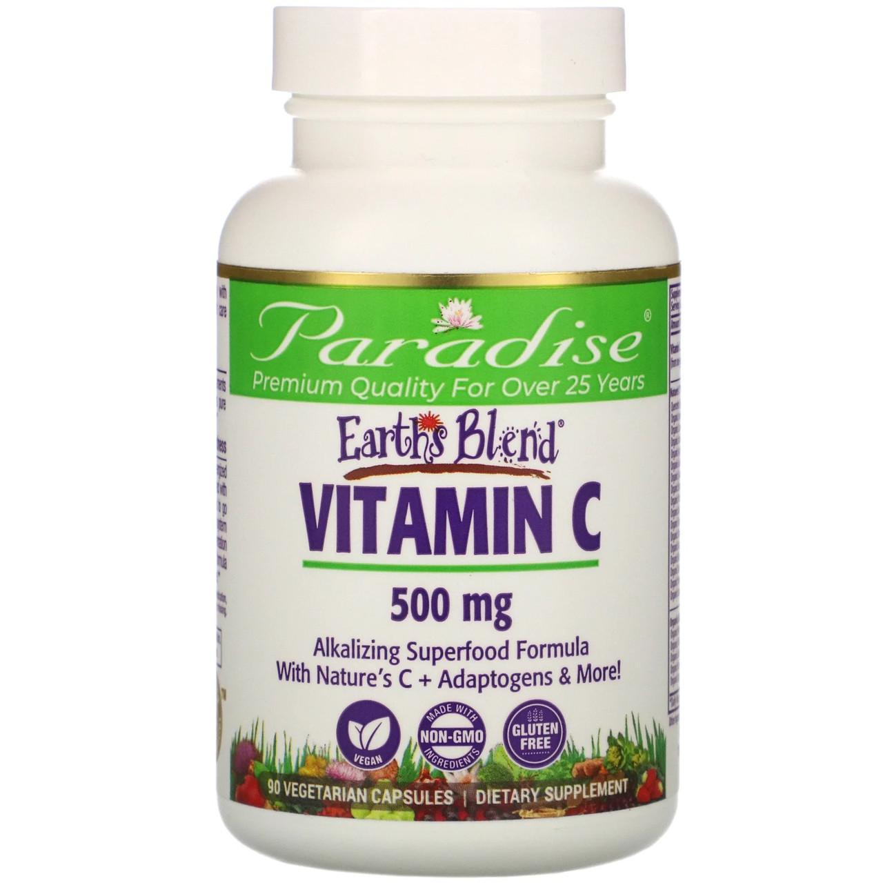 Витамин С Paradise Herbs Vitamin С 500 мг 90 капс.