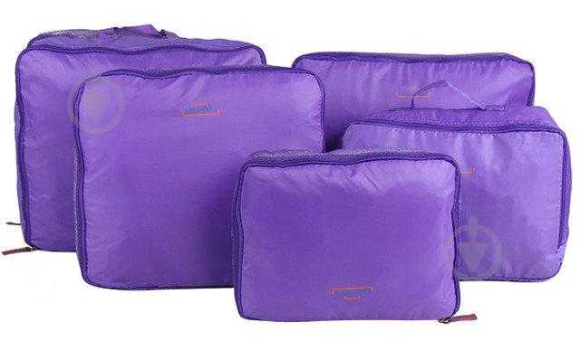 Набір дорожніх органайзерів для речей Bags in bag 5 предметів Фіолетовий (mka00081) Набір дорожніх органайзерів для речей Bags in bag 5 предметів Фіолетовий (mka00081)