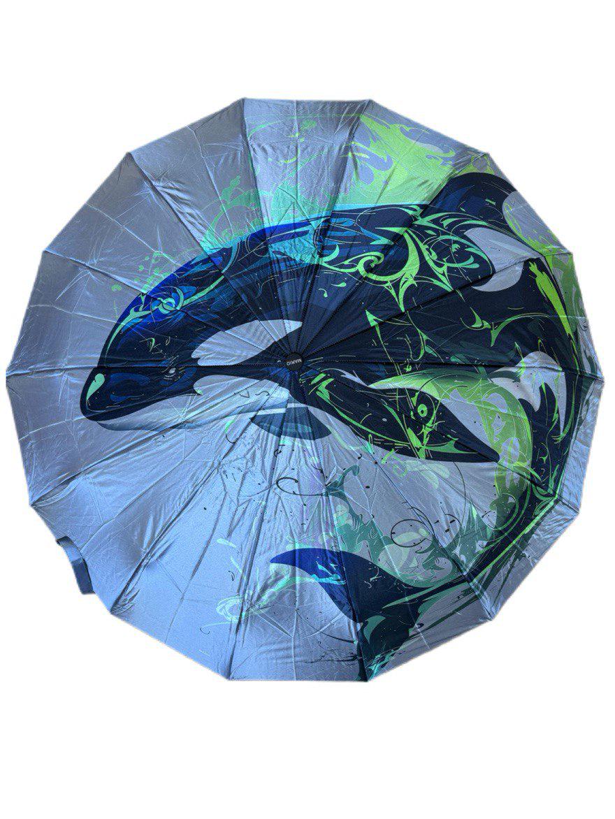 Зонтик женский автоматический Mario Рыбка 14 спиц антивитер (979/2)
