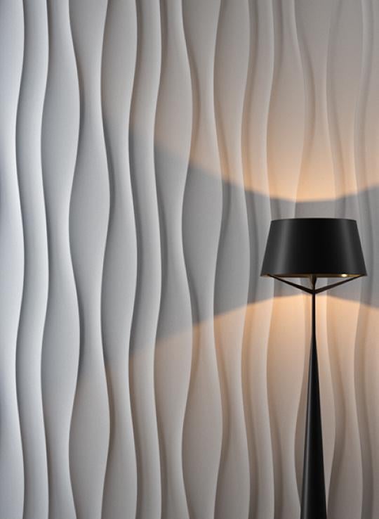 3D-панель гипсовая Биг Волна 500х500 мм - фото 2 3D-панель гипсовая Биг Волна 500х500 мм - фото 2