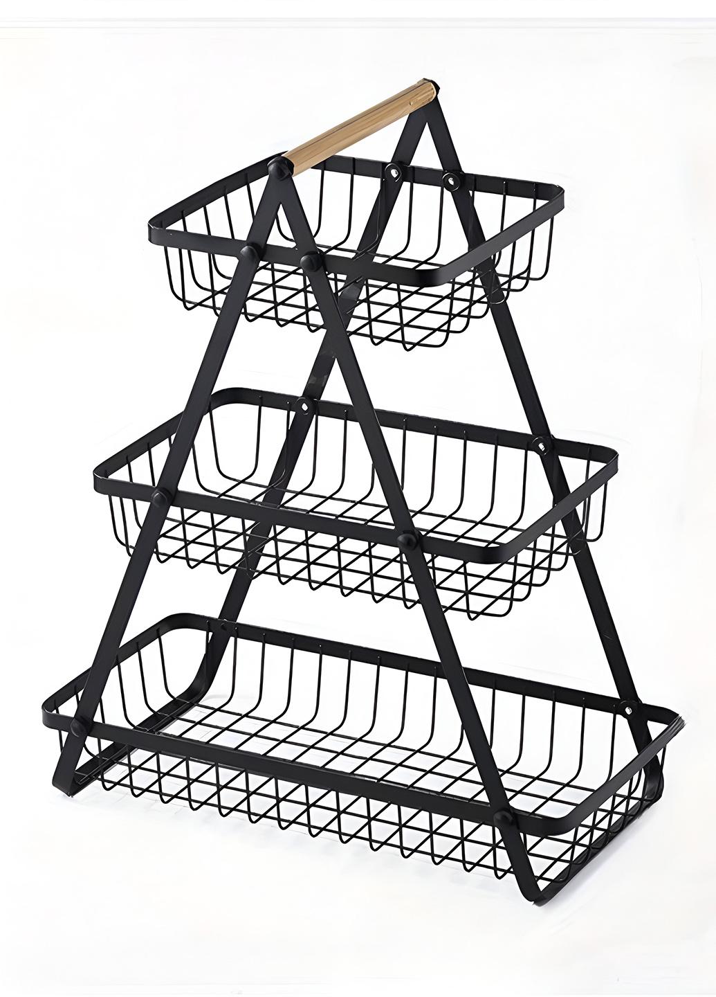 Етажерка для ванної кімнати/спальні RAF кошик для зберігання косметики Чорний (874521)