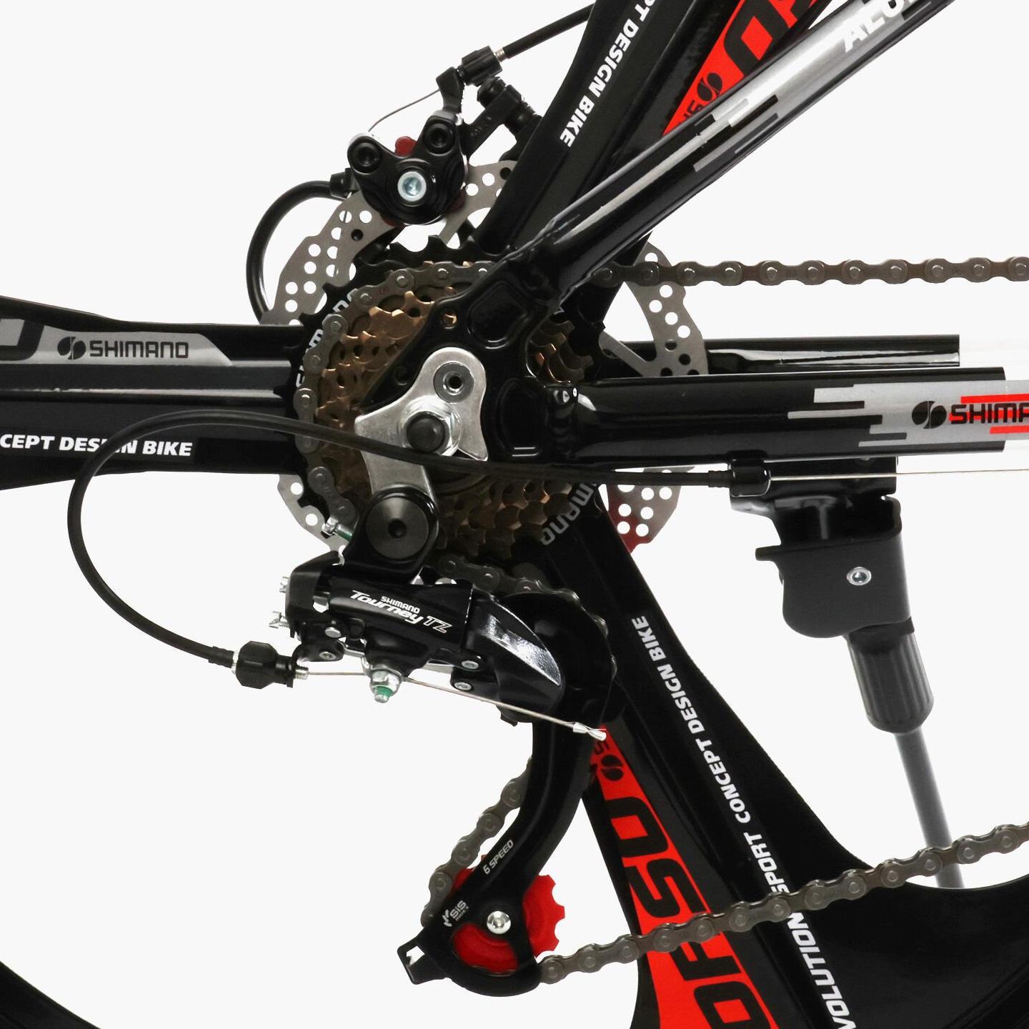 Велосипед горный алюминиевый Corso Evolution литые диски 26"/13" Черно-белый (824568384) - фото 5 Велосипед горный алюминиевый Corso Evolution литые диски 26"/13" Черно-белый (824568384) - фото 5