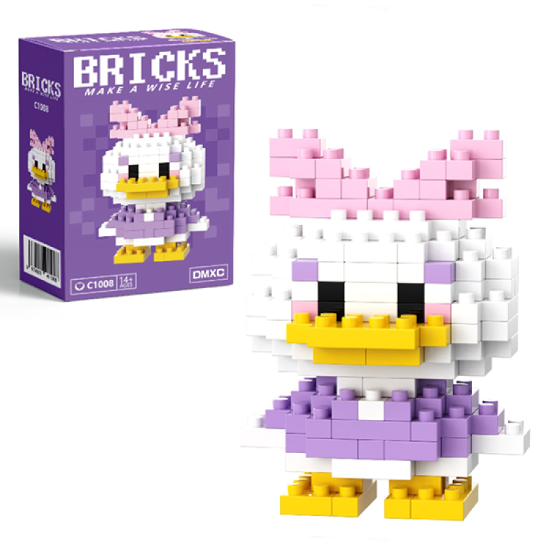 Конструктор фигурка BRICKS пиксели Дейзи Дак 133 деталей (C1008)