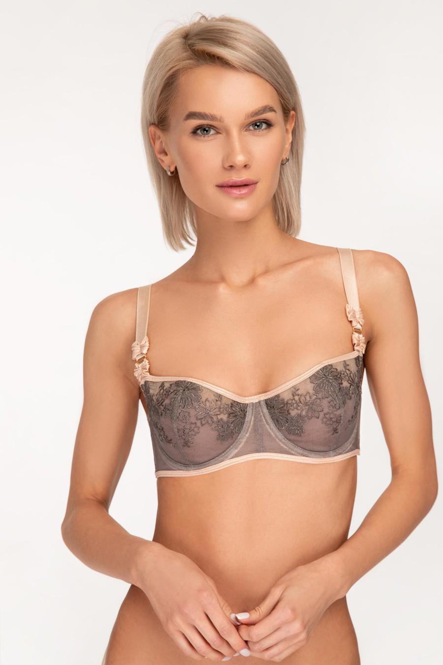 Комплект білизни Sambario бюстгальтер з м'якою чашкою/трусики сліп 80C/L Рожевий/Сірий (62645) - фото 4 Комплект білизни Sambario бюстгальтер з м'якою чашкою/трусики сліп 80C/L Рожевий/Сірий (62645) - фото 4