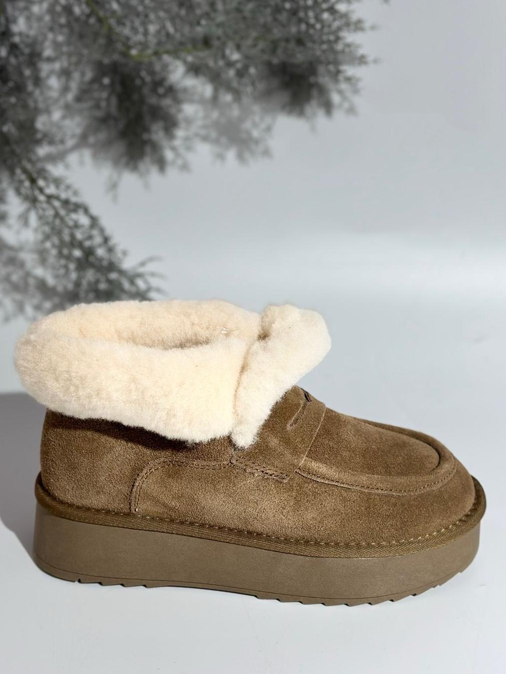 Замшевые угги на овчине Stilli UGN130-5 р. 37 Горчичный - фото 2