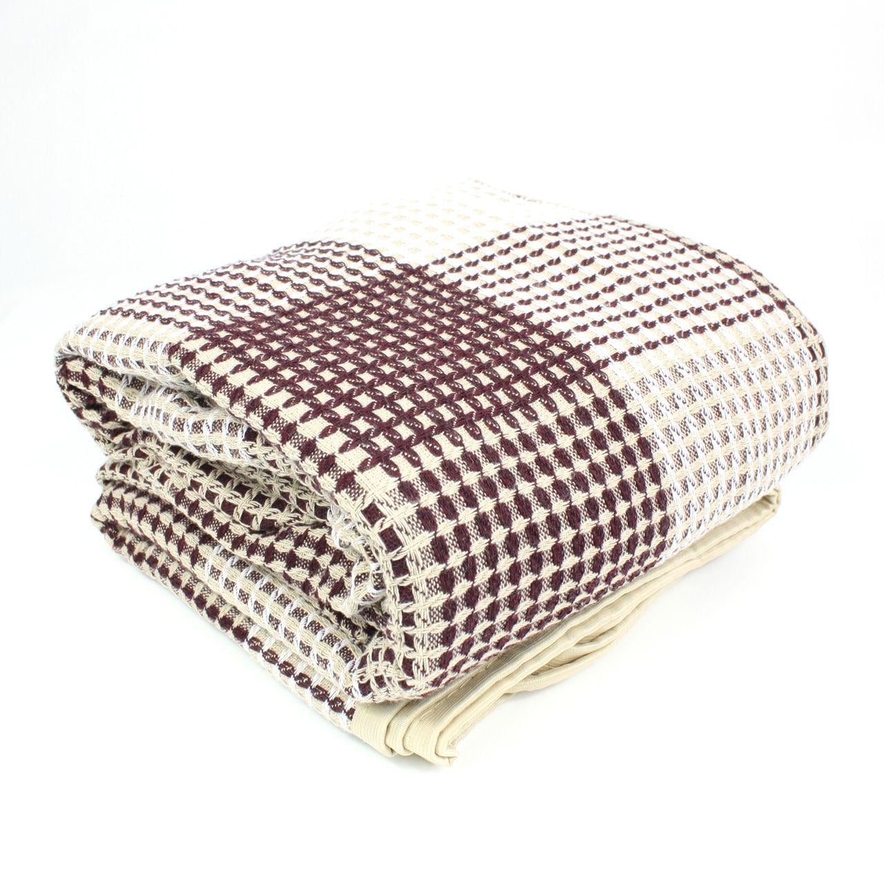 Покрывало хлопковое 0002 140х200 см Коричневый/Бежевый