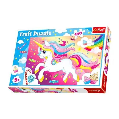 Пазлы картонные детские Trefl Сладкий Единорог 5-7 лет 100 эл. (16386)
