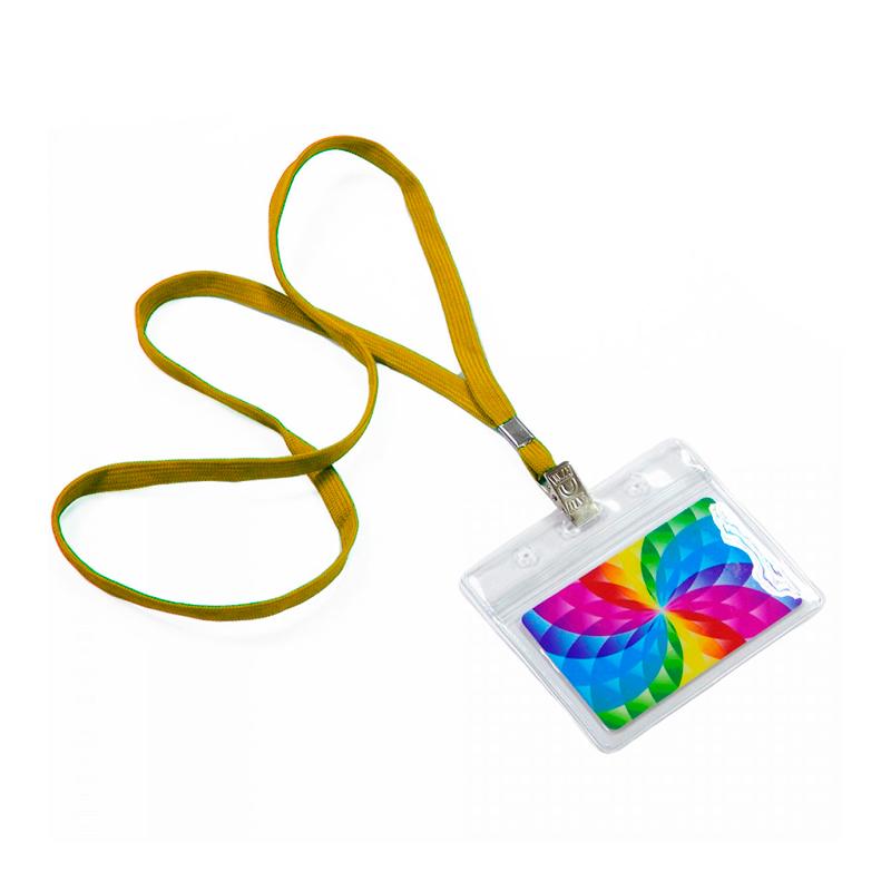 Бейдж Ardix на шнурке с клипсой 90 см 95х80 мм 20 шт. Желтый (07-037-YE)