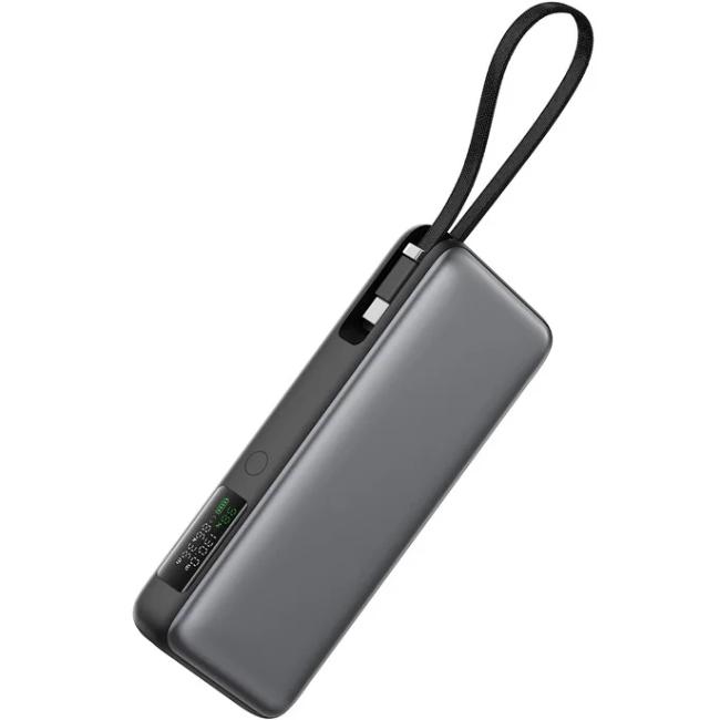 Повербанк Acefast M22 QC3.0 USB-A/USB-C In/Out build-in cable 20000 mAh 130W PD Grey (6974316283904)