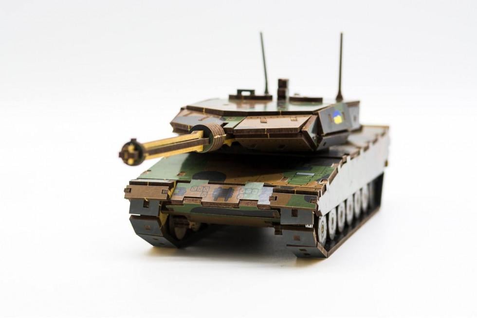 Пазл із дерева механічний PuzzleOK 3D Танк Леопард 206 деталей - фото 3