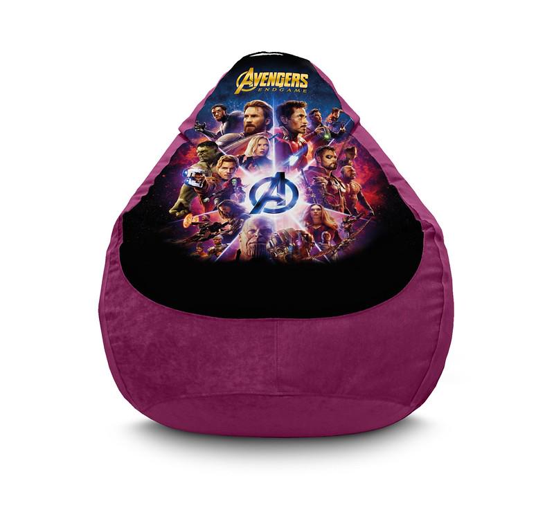 Кресло мешок iPuff Avengers End Game Violet Флок XXL 90х125 см Фиолетовый
