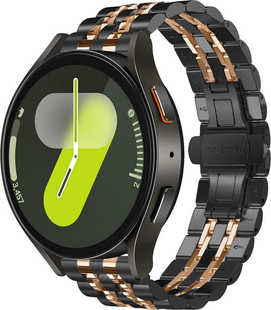 Браслет металевий Spinye Line для Galaxy Watch 7 Black Pink (37471-51)