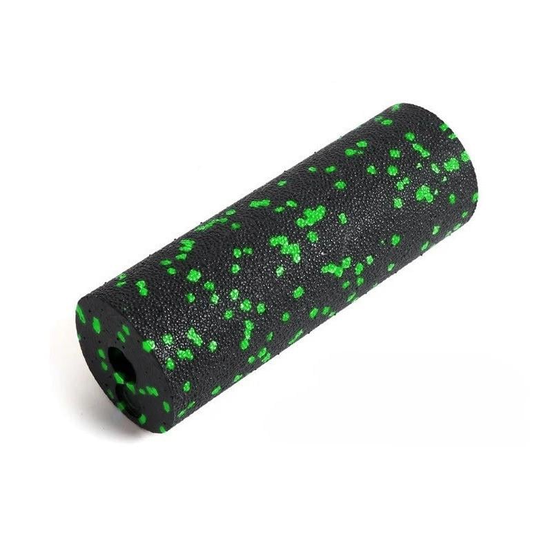 Ролик масажний гладкий PowerPlay PP-4346 Mini EPP Foam Roller 15x5,3 см Чорний/Зелений